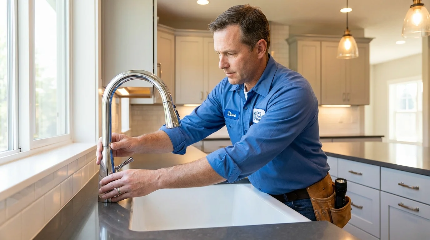 Kitchen faucet installation by Johns Plumbing LLC in Thermopolis