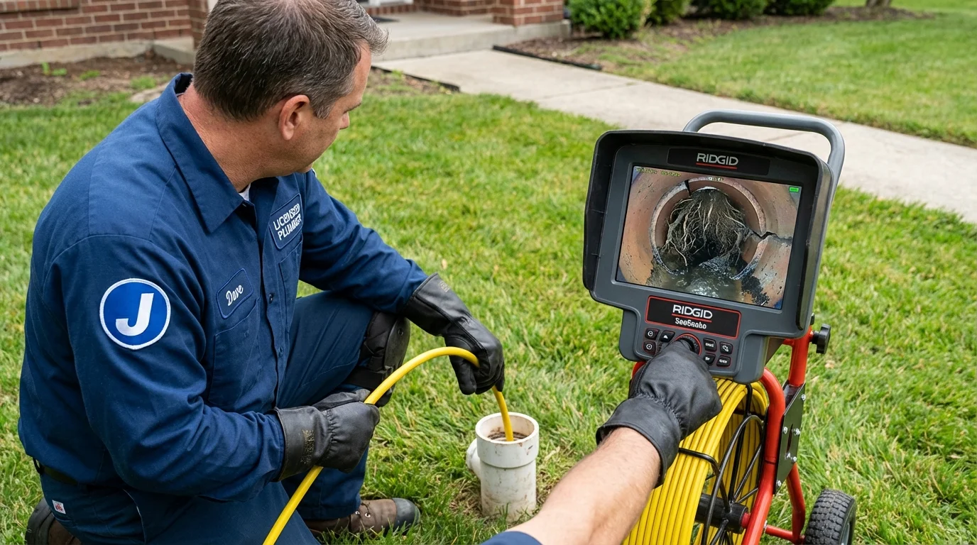 Sewer camera inspection being performed by Johns Plumbing LLC in Thermopolis